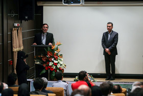 حجت‌الله ایوبی و شفیع آقا محمدیان در مراسم تودیع و معارفه مدیرعامل مرکز گسترش سینمای مستند و تجربی